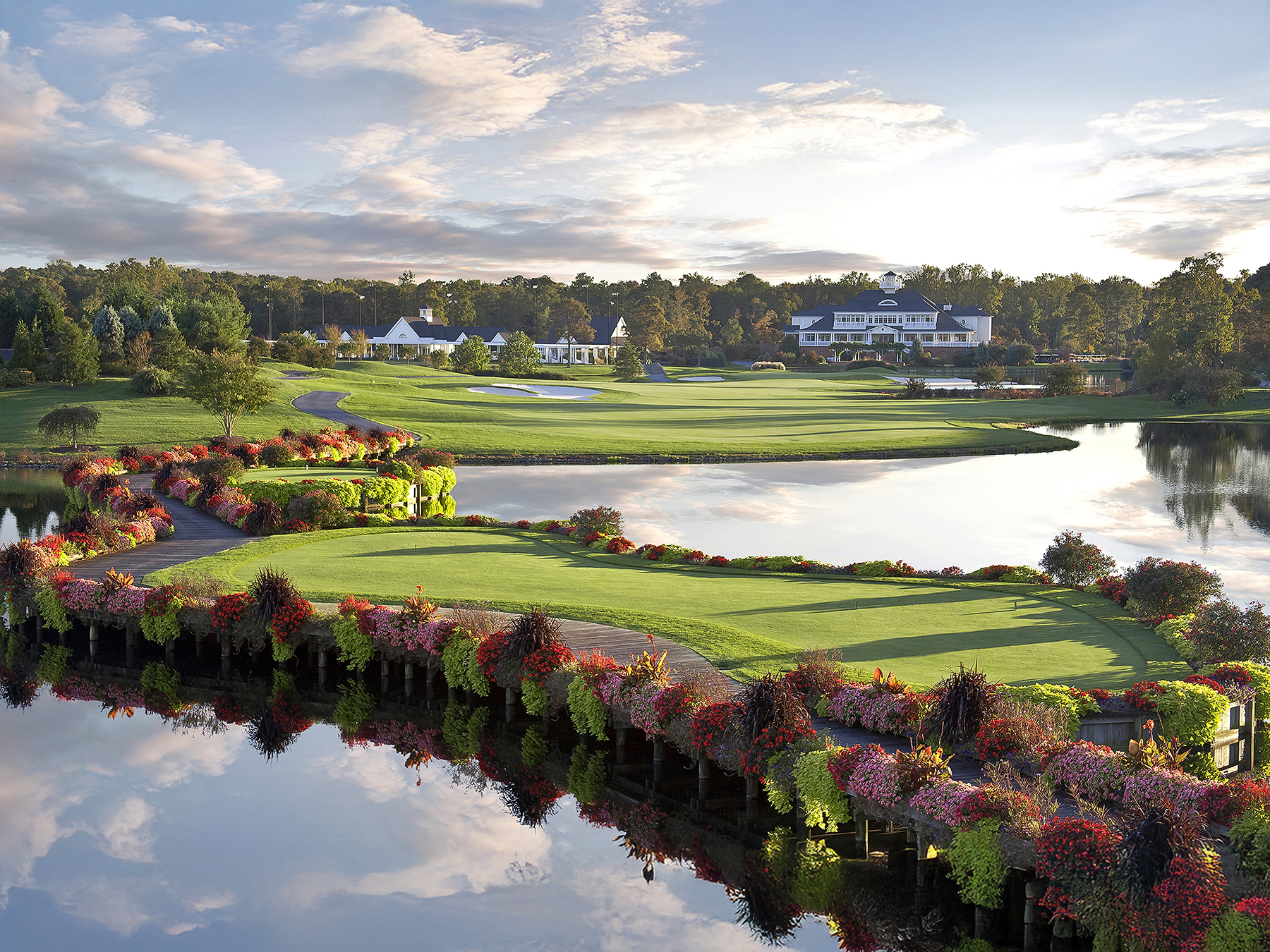 Baywood Greens Hole 18 Tee Sunset